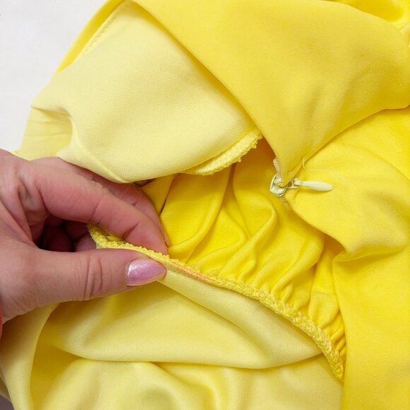 Backless yellow sleeveless mini dress size Medium - Picture 10 of 10